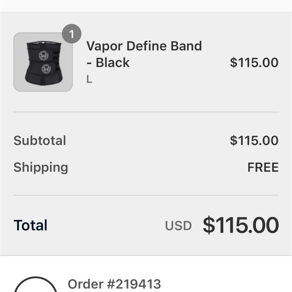 Condition: Excellent/New | What Waist Vapor Define Band - Black XL - Picture 5 of 9